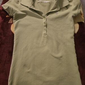Hollister Classic Green Polo Tee - Women's
